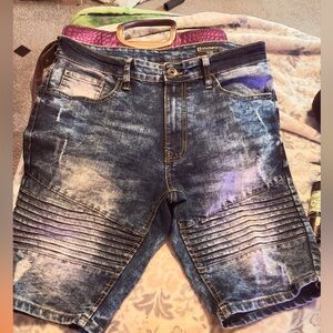 South Pole Distressed Blue Jean Shorts